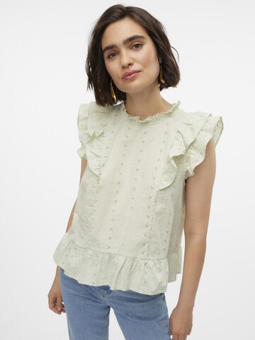 VERO MODA Blouse 'VMKammy' in Groen: voorkant