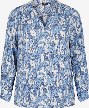 Camicia da donna 'VBELLA' di Zizzi in blu: frontale
