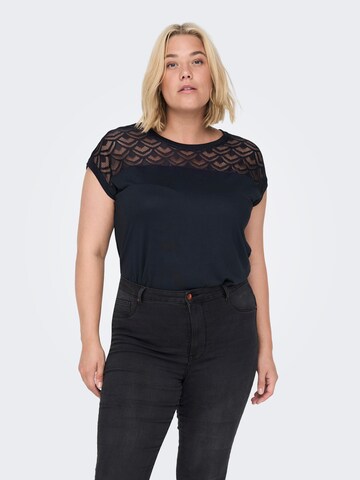 ONLY Carmakoma T-Shirt 'Flake' in Blau: Vorderseite