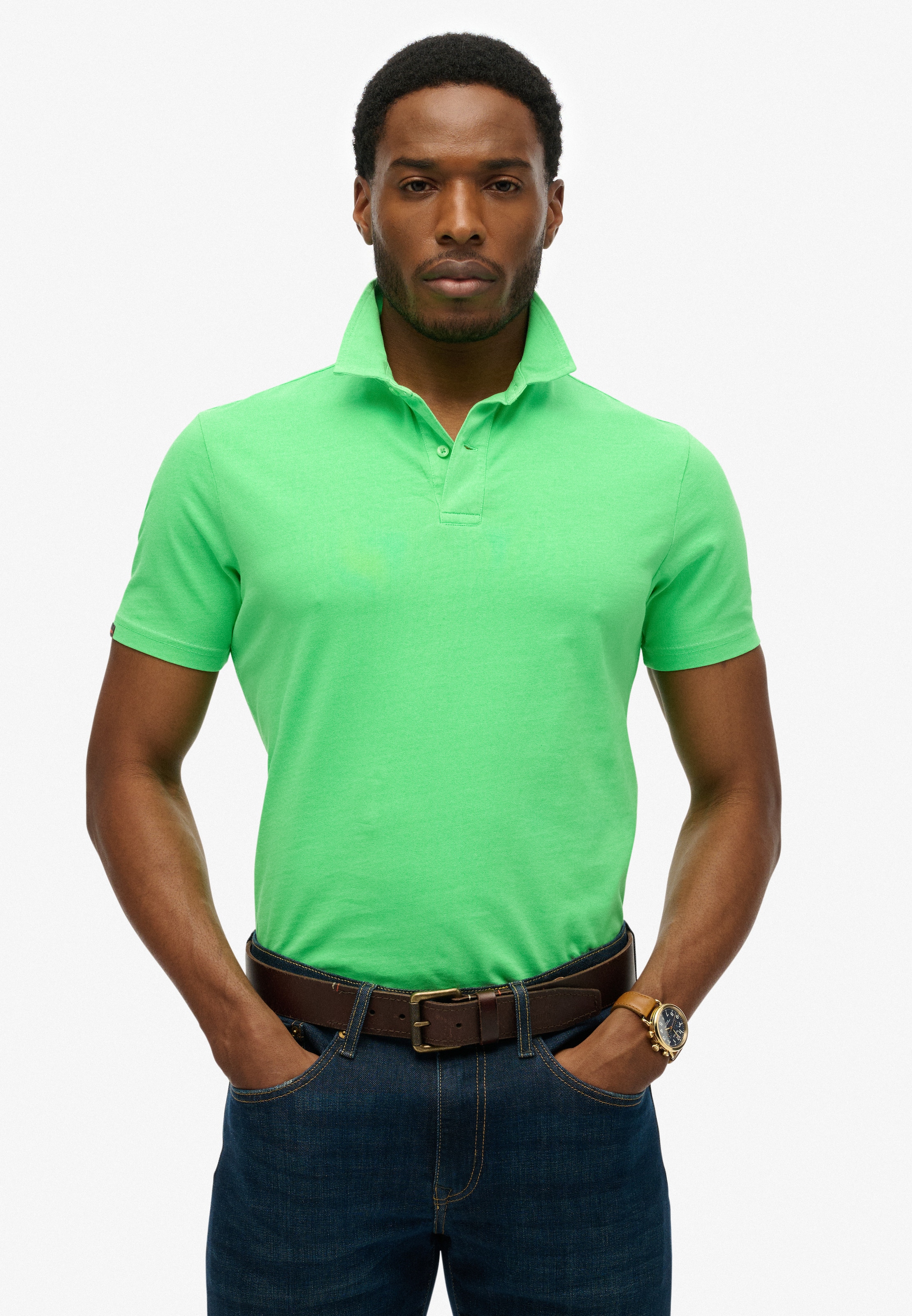 Superdry Shirt 'Essential' in Groen: voorkant