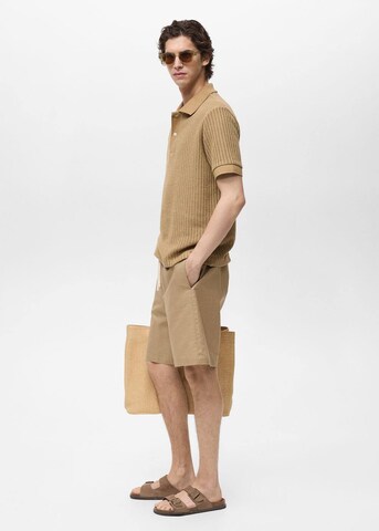 MANGO MAN Regular Hose 'Cabrera' in Beige