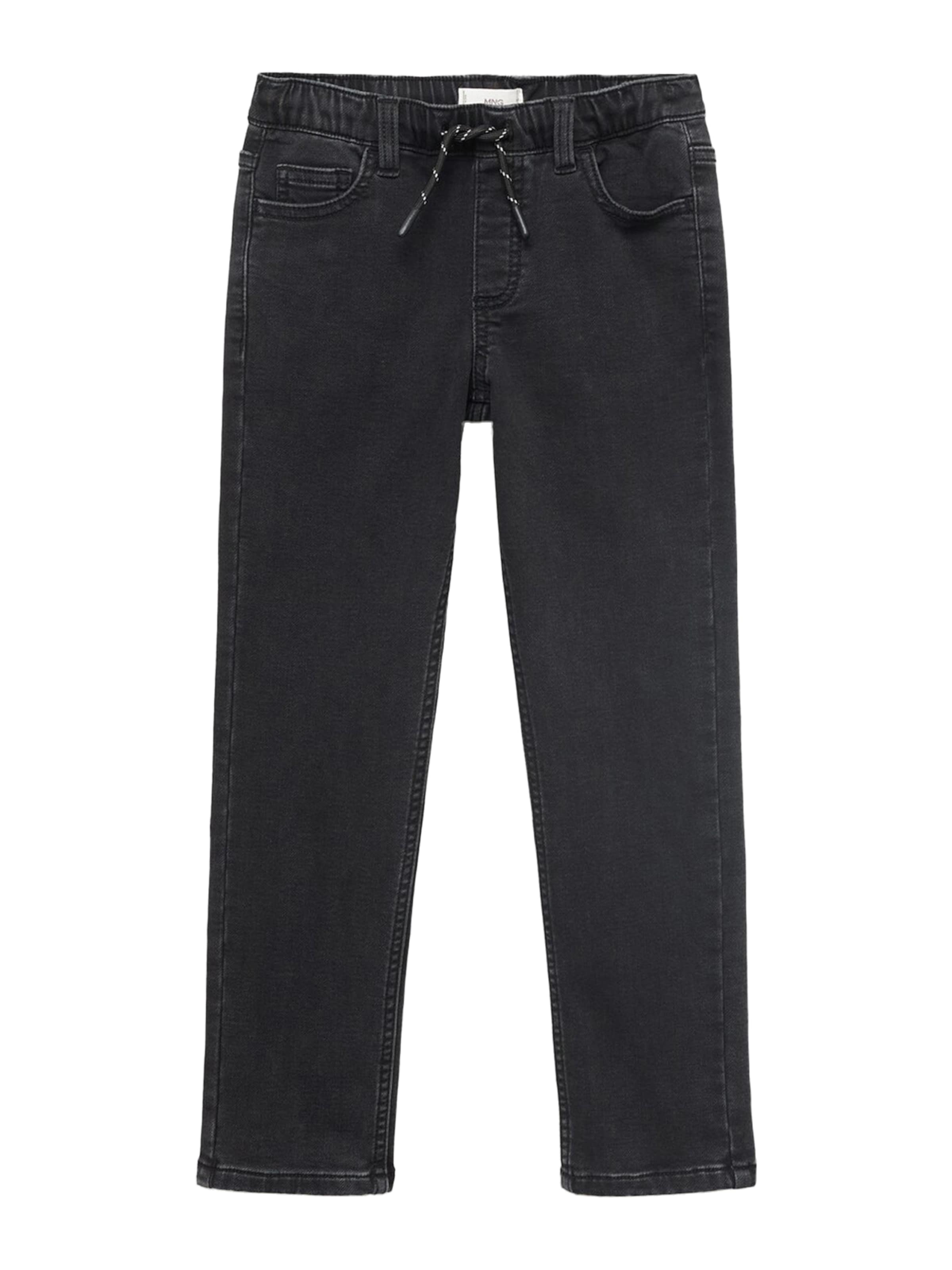 MANGO KIDS Normální Džíny 'COMFY' – černá: přední strana
