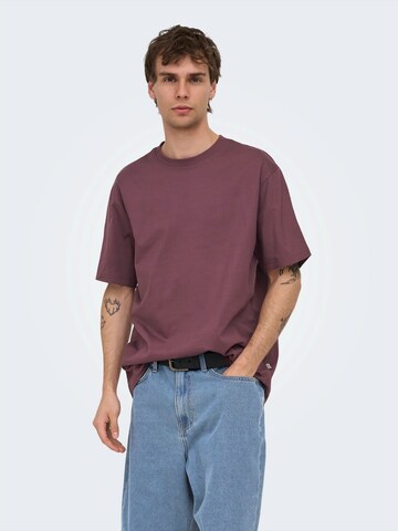 Only & Sons T-Shirt 'ONSFRED' in Rot: Vorderseite