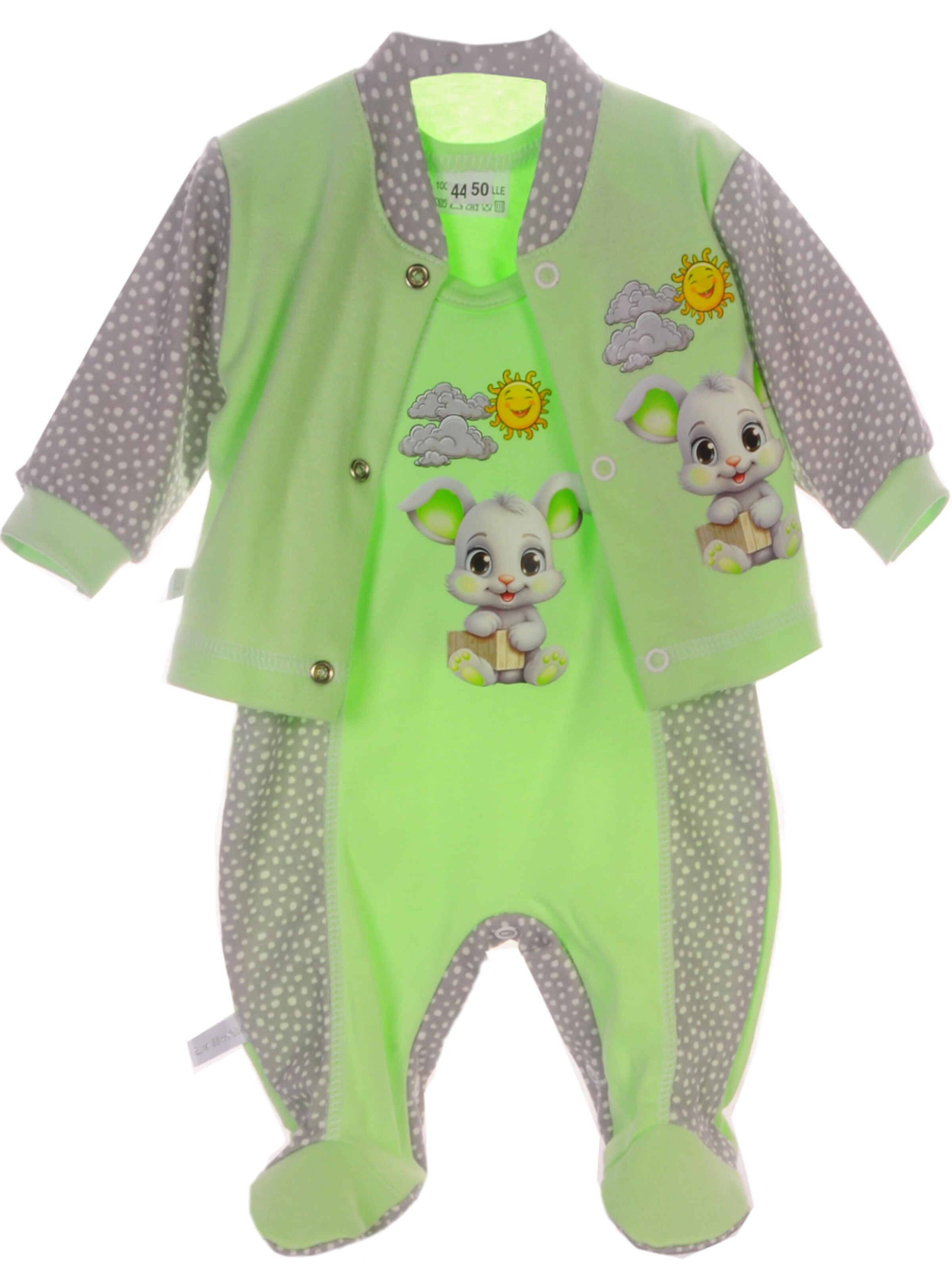 La Bortini Set in Green: front