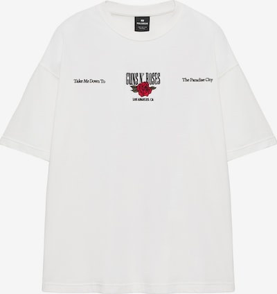 Pull&Bear Majica 'GUNS N' ROSES WORLD TOUR REL' veličine XS u kivi zelena / crvena / crna / prljavo bijela, Pregled proizvoda
