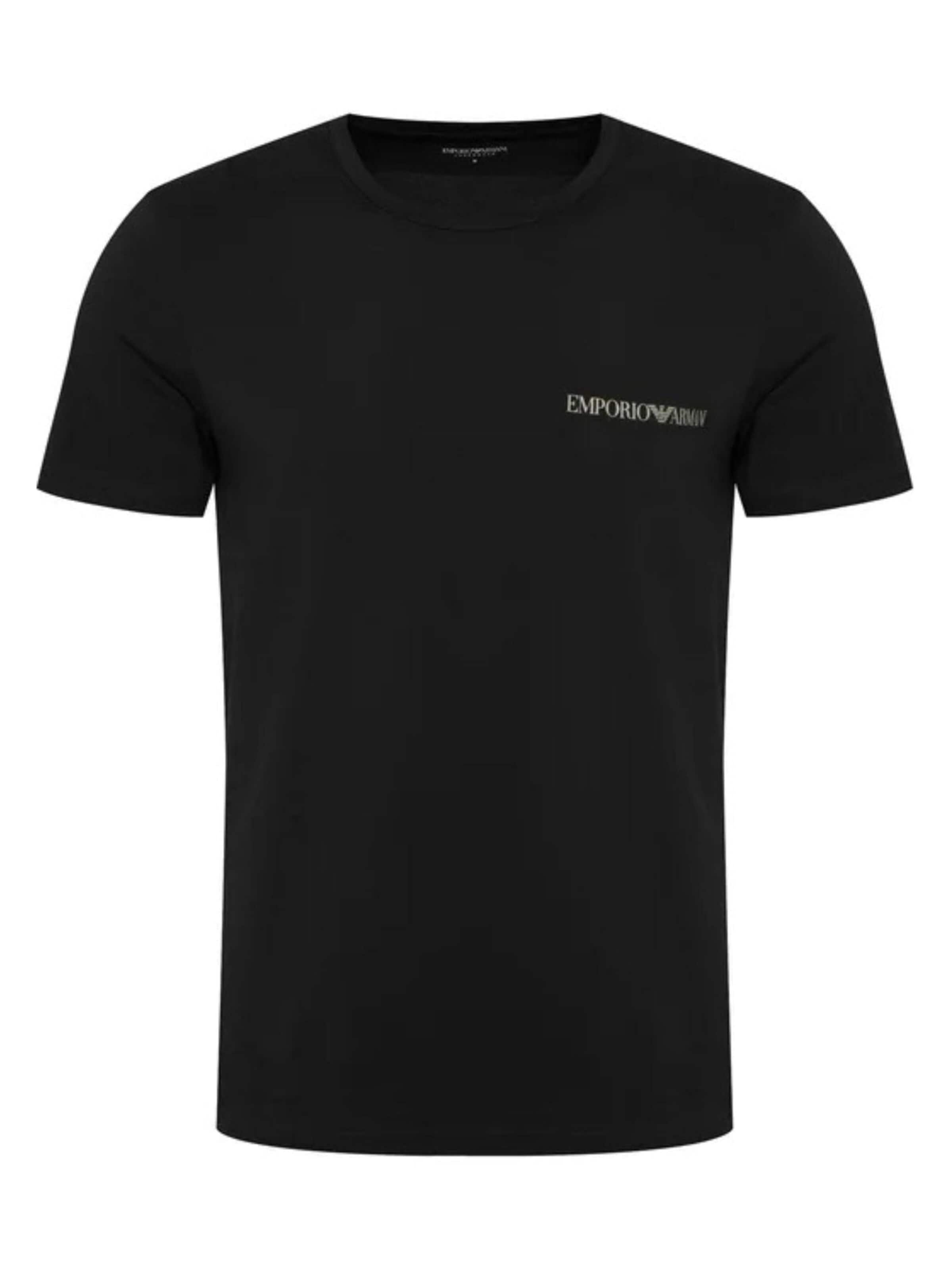 Maillot de corps 'Men's 2 Pack Stretch Crew Neck T-Shirt with Logo' Emporio Armani en gris