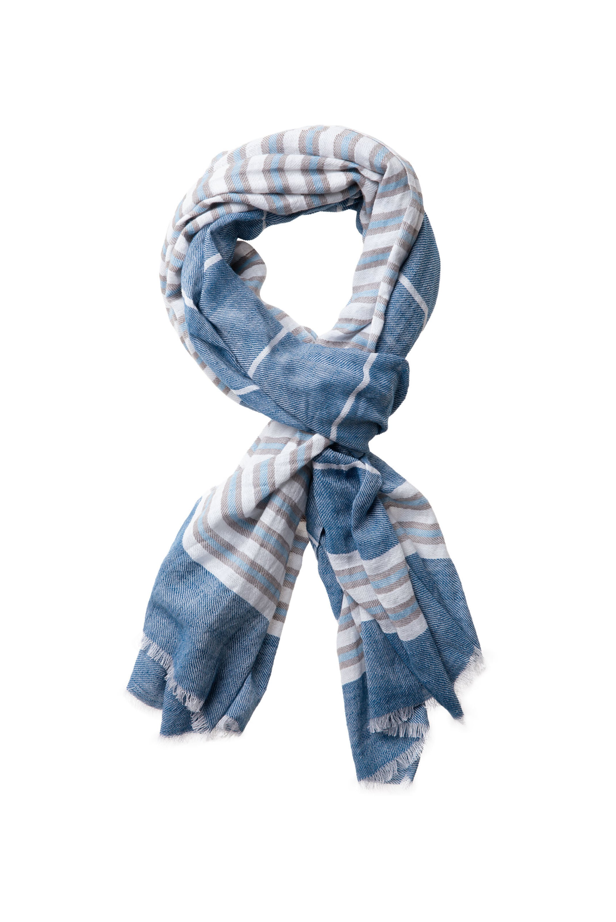 CAMP DAVID Scarf in Blue: front