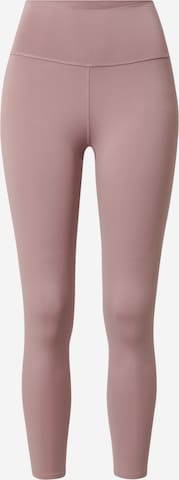 ADIDAS SPORTSWEAR Skinny Workout Pants 'Optime Luxe' in Pink: front