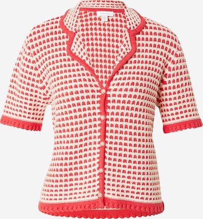 TOPSHOP Cardigan i rød / hvid, Produktvisning