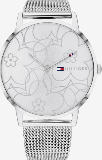 TOMMY HILFIGER Analogna ura | srebrna / bela barva, Prikaz izdelka