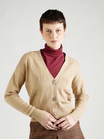 Cardigan Lauren Ralph Lauren en beige : devant