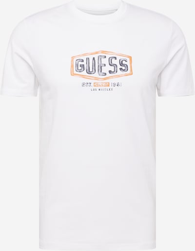 GUESS Skjorte i dueblå / oransje / svart / hvit, Produktvisning