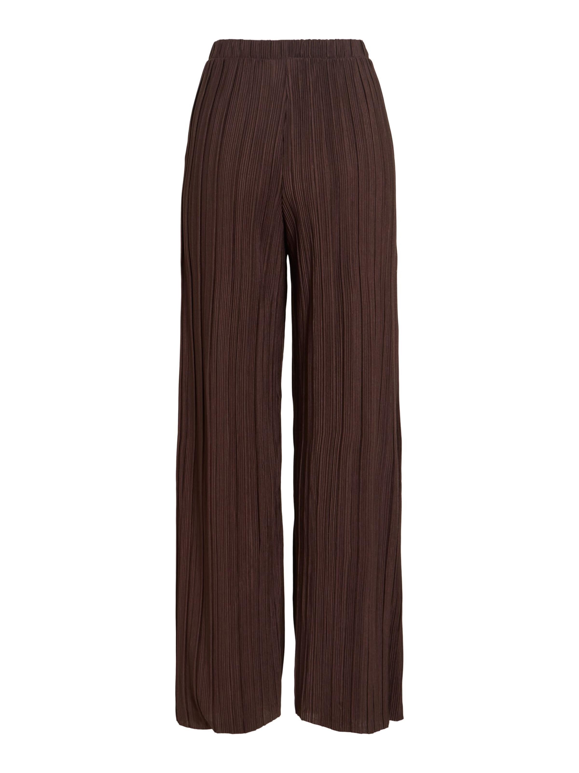 VILA Wide leg Pants 'VIPLisa' in Brown