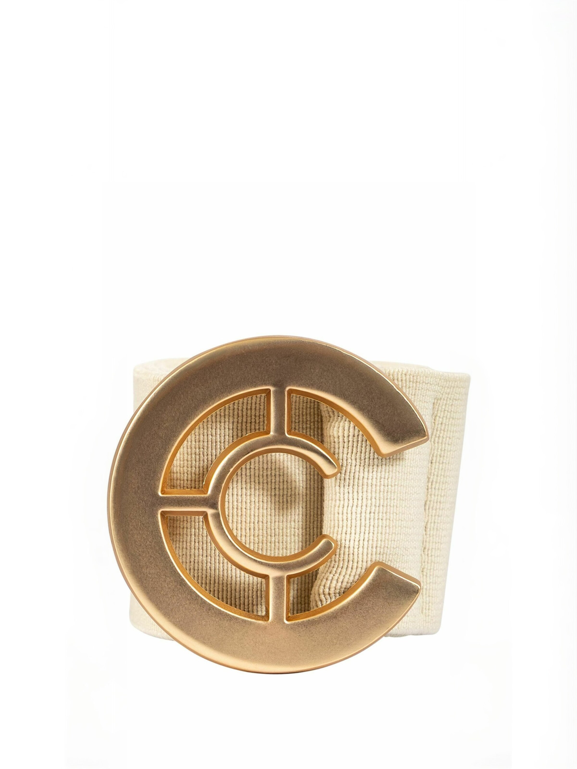 Ceinture ' Logo ' Coster Copenhagen en beige : devant