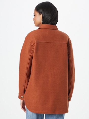 PIECES Between-Season Jacket 'Judy' in Brown