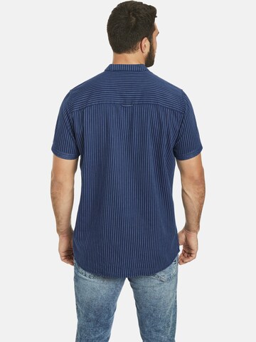 Jan Vanderstorm Comfort fit Button Up Shirt in Blue