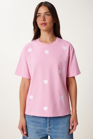 Happiness İstanbul Shirt in Roze: voorkant