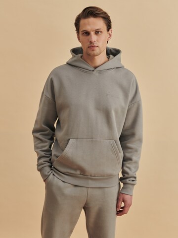 DAN FOX APPAREL Sweatshirt 'Sebastian' in Grau: predná strana