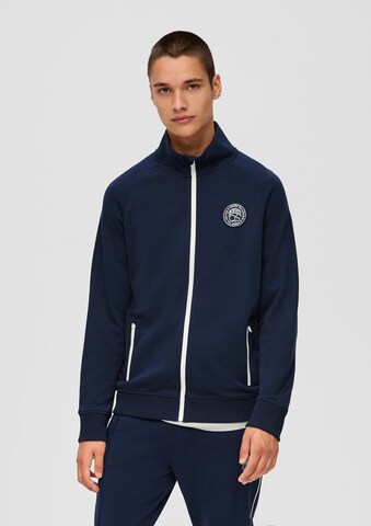 QS Sweat jacket in Blue: front