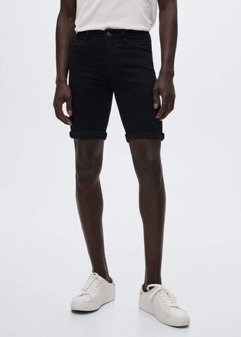 MANGO MAN Slimfit Shorts in Schwarz: predná strana