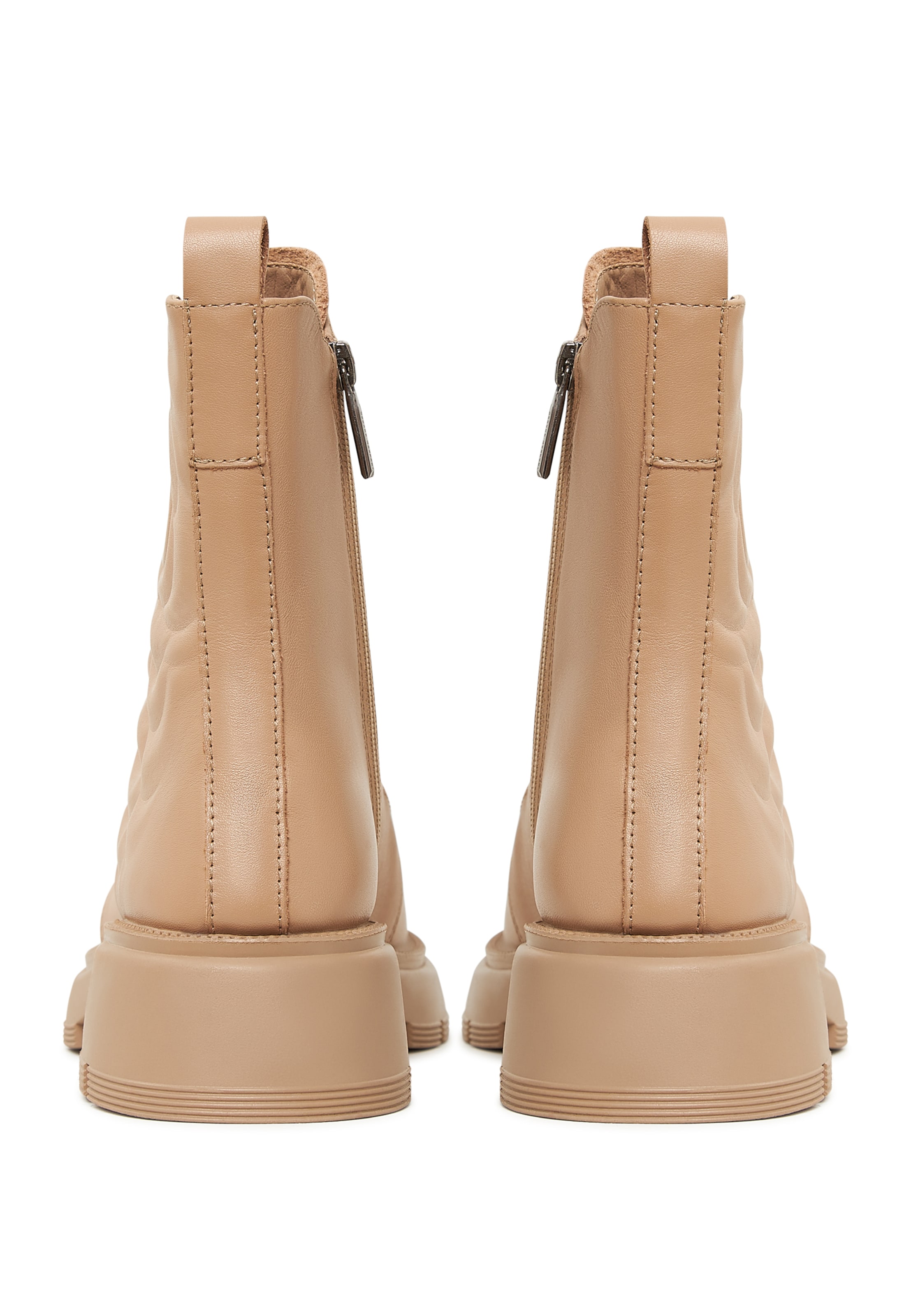 CESARE GASPARI Lace-up bootie in Beige