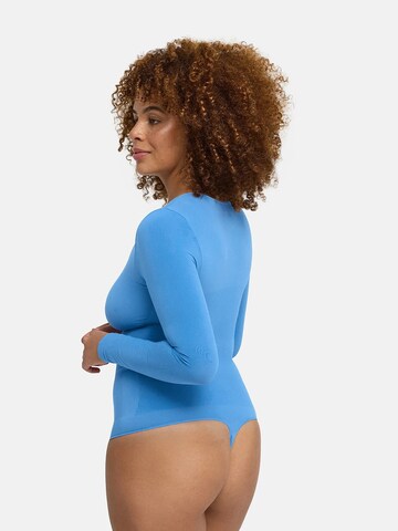 cfab Shaping bodysuit 'Bodysuit Sculpting Shapewear Longsleeve mit String' in Blue