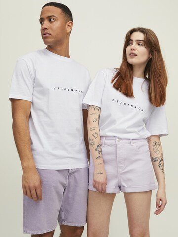 JACK & JONES جينز مضبوط قميص 'Copenhagen' بلون أبيض: الأمام