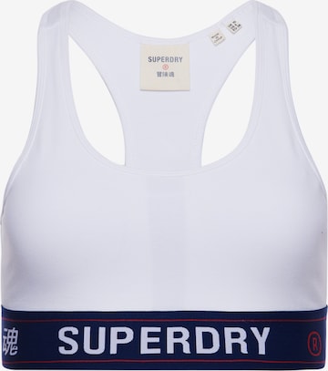 Superdry Bustier Sport bh in Wit: voorkant
