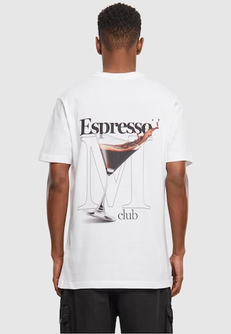 T-Shirt 'Espresso M Club' Mister Tee en blanc : devant