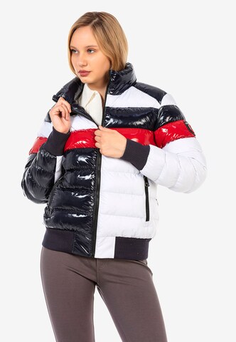 CIPO & BAXX Winter Jacket in Blue: front