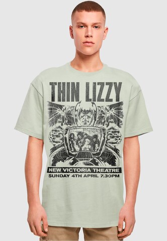 Merchcode Shirt 'Thin Lizzy - New Victoria Theatre' in Green: front