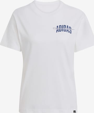 T-shirt fonctionnel 'Collegiate' ADIDAS SPORTSWEAR en blanc : devant