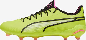 PUMA Soccer Cleats 'King Ultimate' in Yellow: front