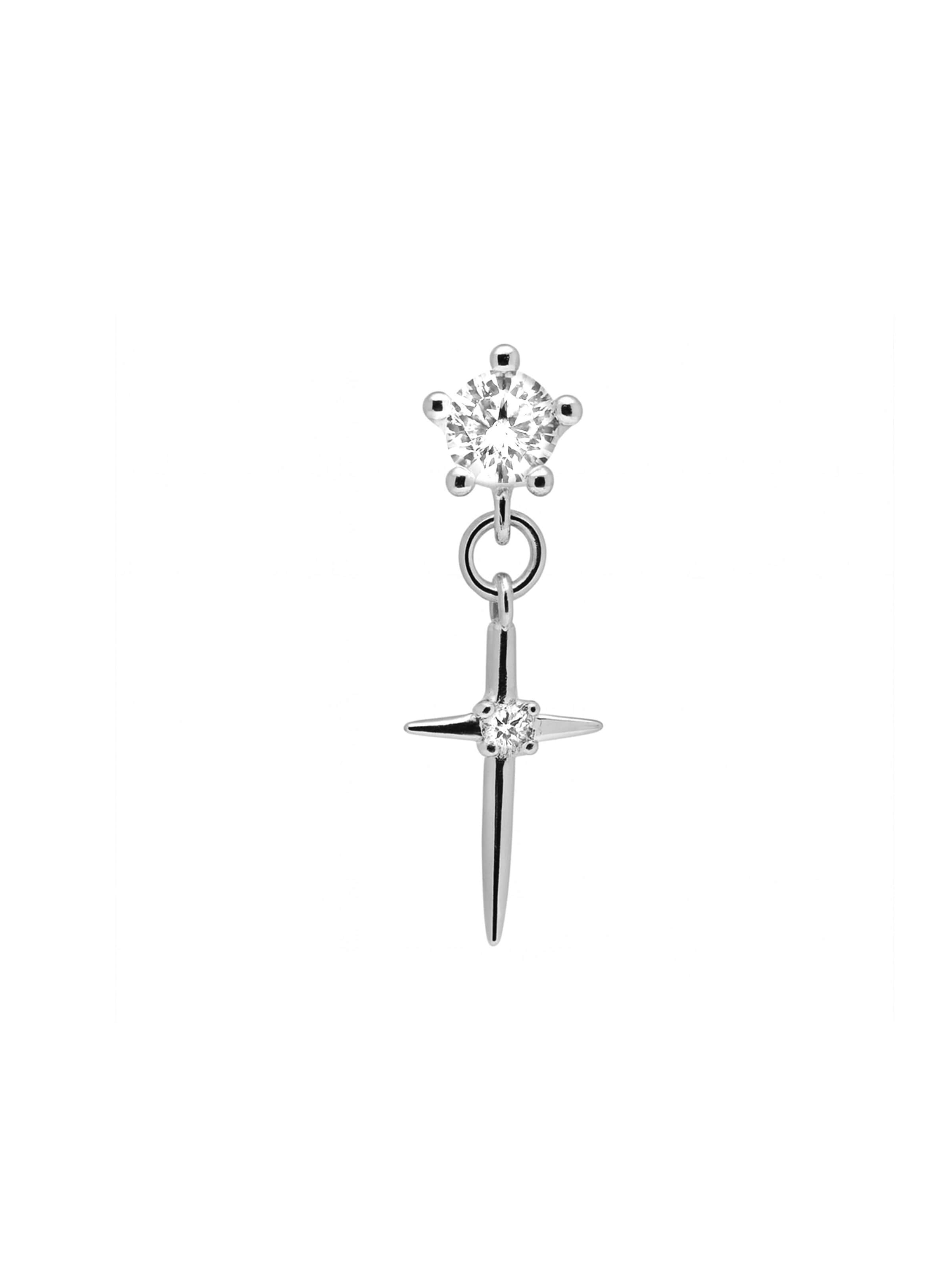 Bijou piercing 'Patraz' Luxenter en argent : devant