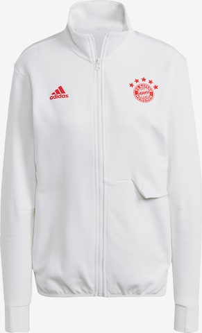 ADIDAS SPORTSWEAR Sportsweatjacke 'FC Bayern München' in Weiß: predná strana