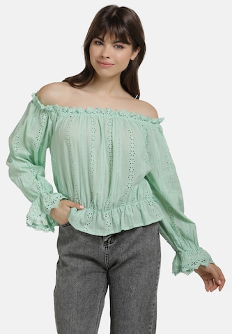 MYMO Blouse in Green: front