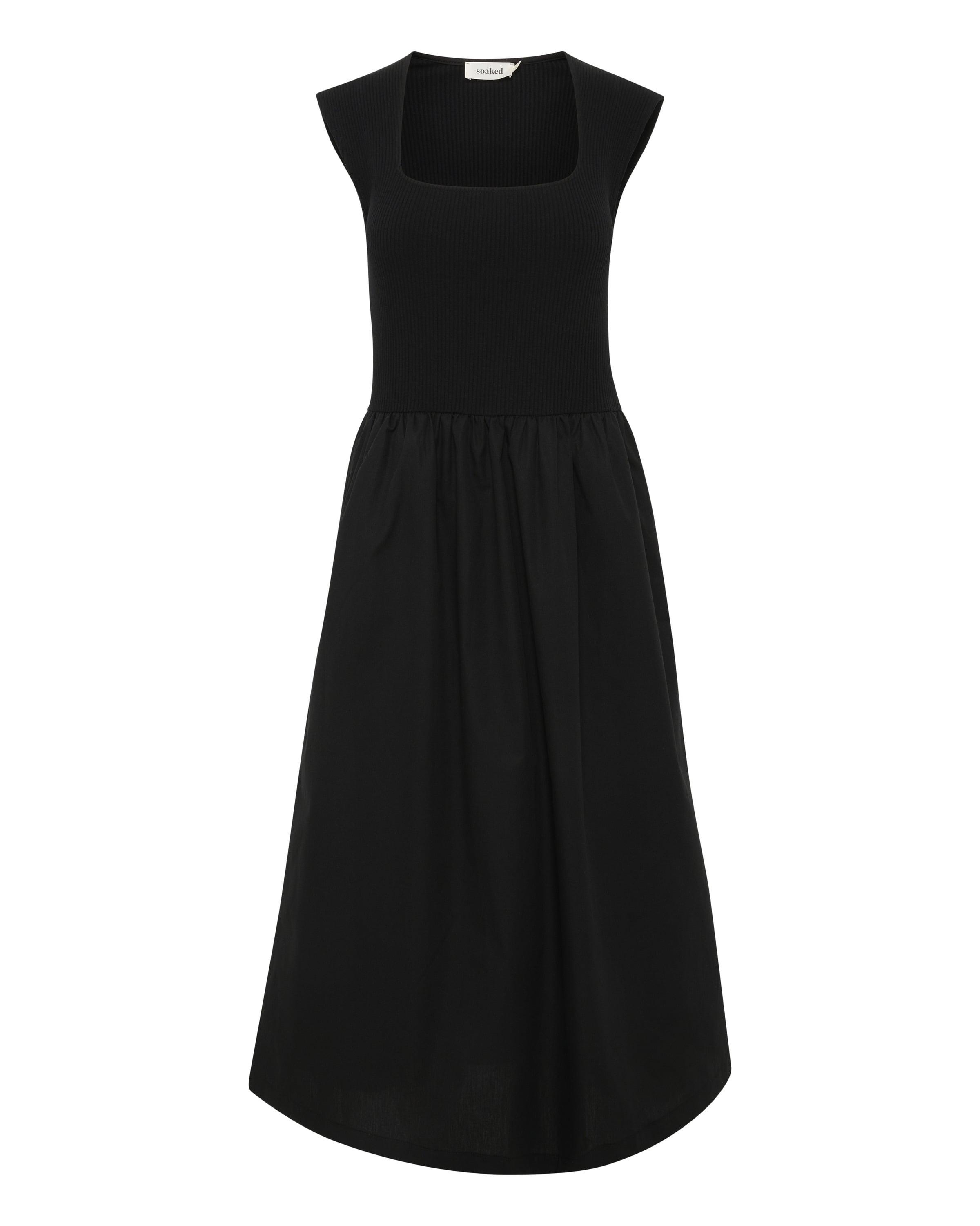 SOAKED IN LUXURY Рокля 'Simone Phoebe' в черно: отпред