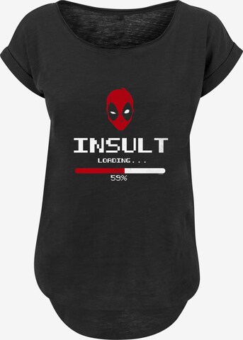 T-shirt 'Deadpool Insult Loading' F4NT4STIC en noir : devant