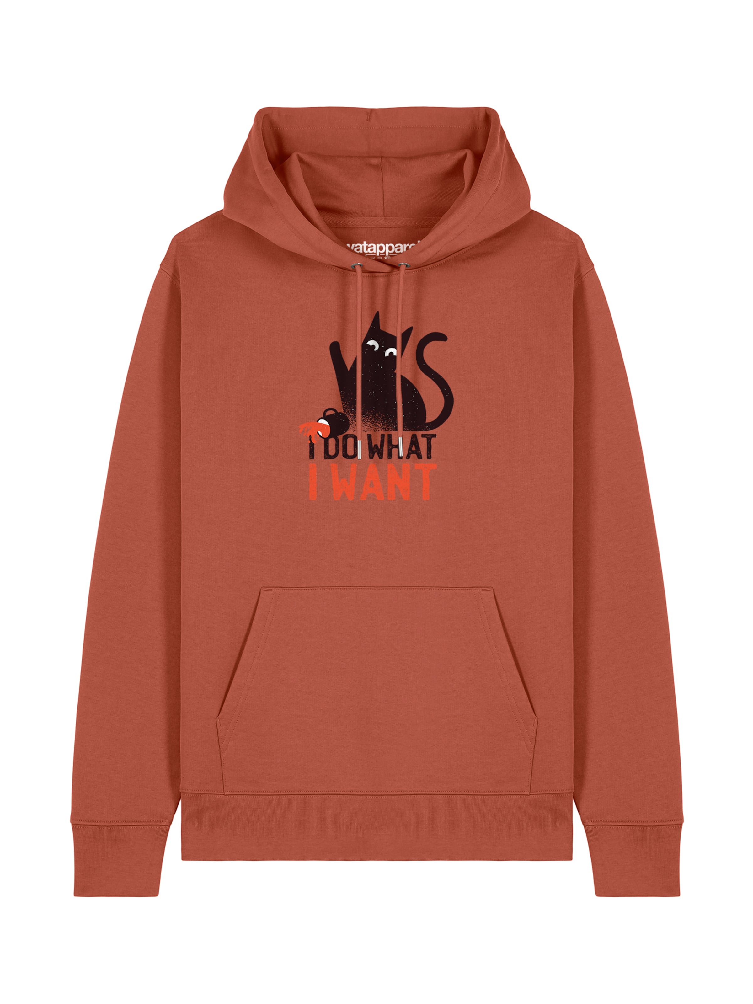 Watapparel Sweatshirt ' Cat ' in Braun: Vorderseite