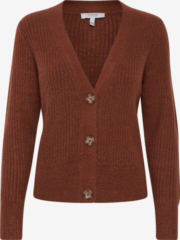 b.young Knit Cardigan 'NORA' in Brown: front