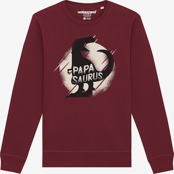 Watapparel Sweatshirt ' Papasaurus ' in Rot: Vorderseite