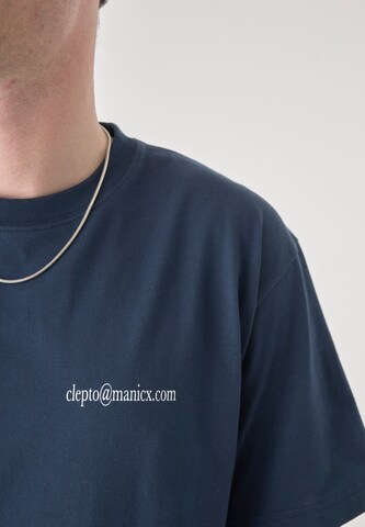 T-Shirt 'Surf the web' Cleptomanicx en bleu