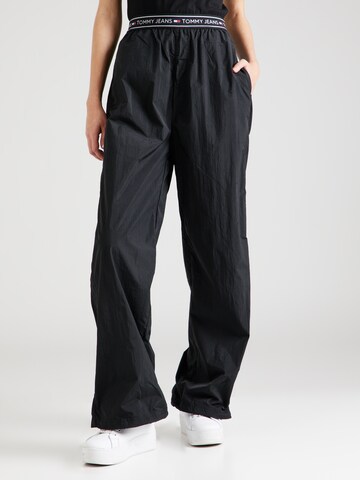 Tommy Jeans Lużny krój Spodnie w kolorze czarny: przód