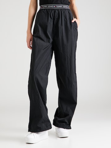 Loosefit Pantalon Tommy Jeans en noir : devant