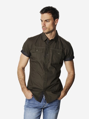 KOROSHI - Regular Fit Camisa em verde: frente