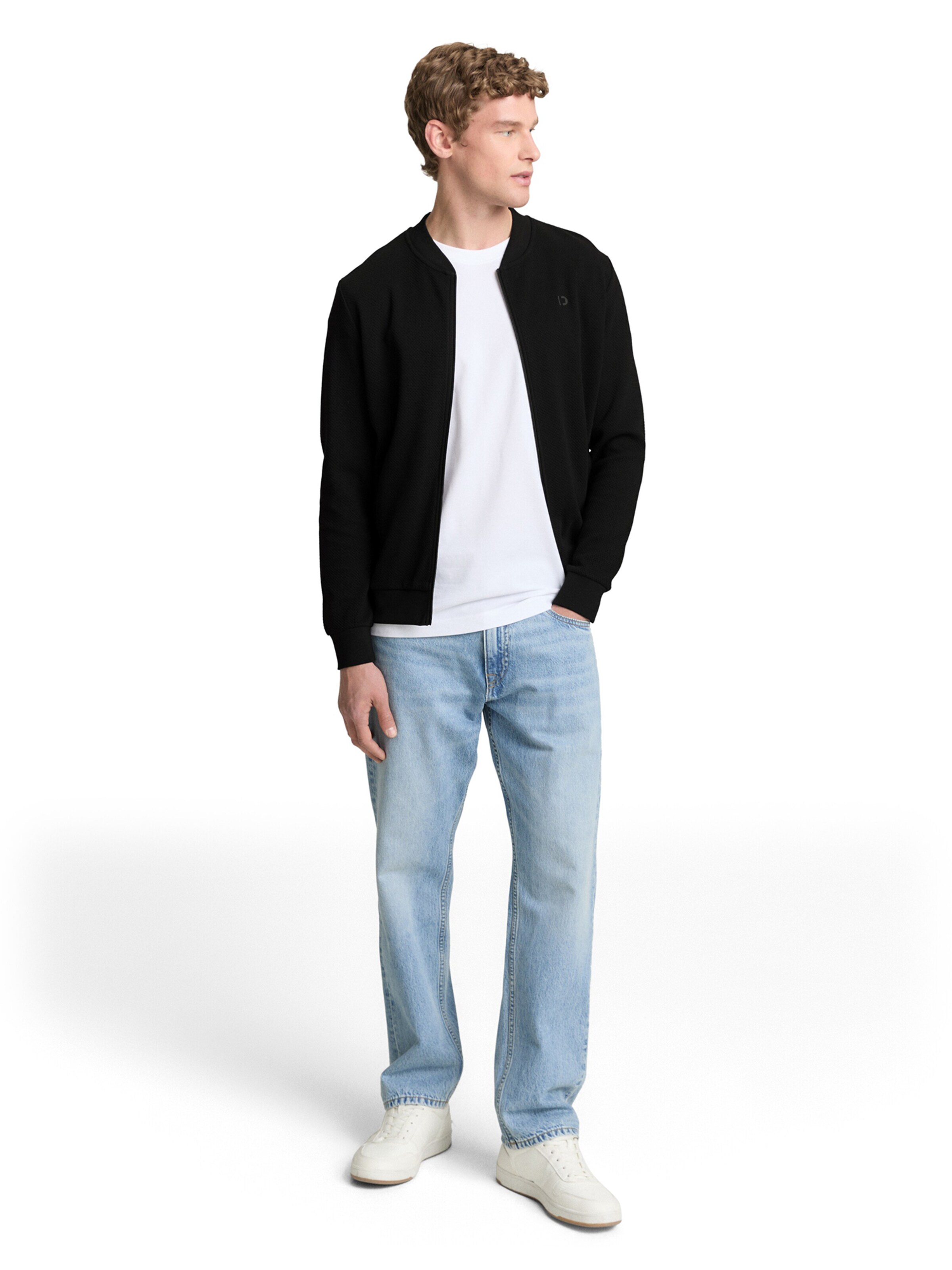 TOM TAILOR DENIM Sweatjacka i svart