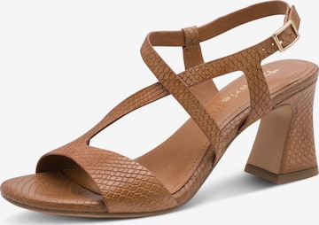 Sandales à lanières '1-28369-46' Tamaris en marron : devant