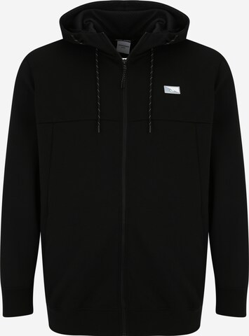 Jack & Jones Plus Sweatjacke 'Air' in Schwarz: predná strana