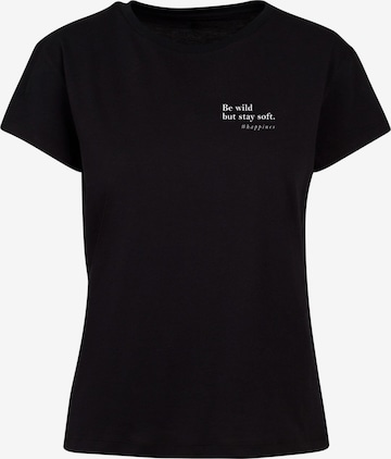 Merchcode T-Shirt 'Happines' in Schwarz: predná strana