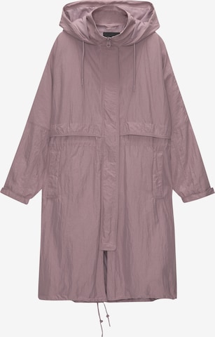 Parka mi-saison Pull&Bear en violet : devant